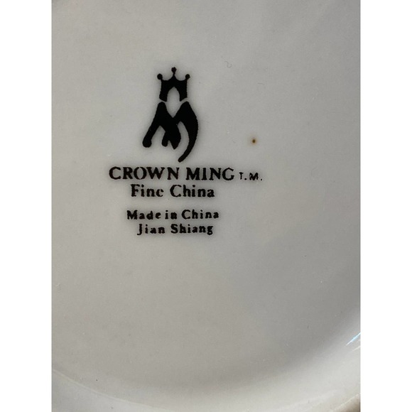 3 Piece Tea Set by Crown Ming Fine China, Tienshan Coquille pattern. Jian Shiang - Picture 9 of 14